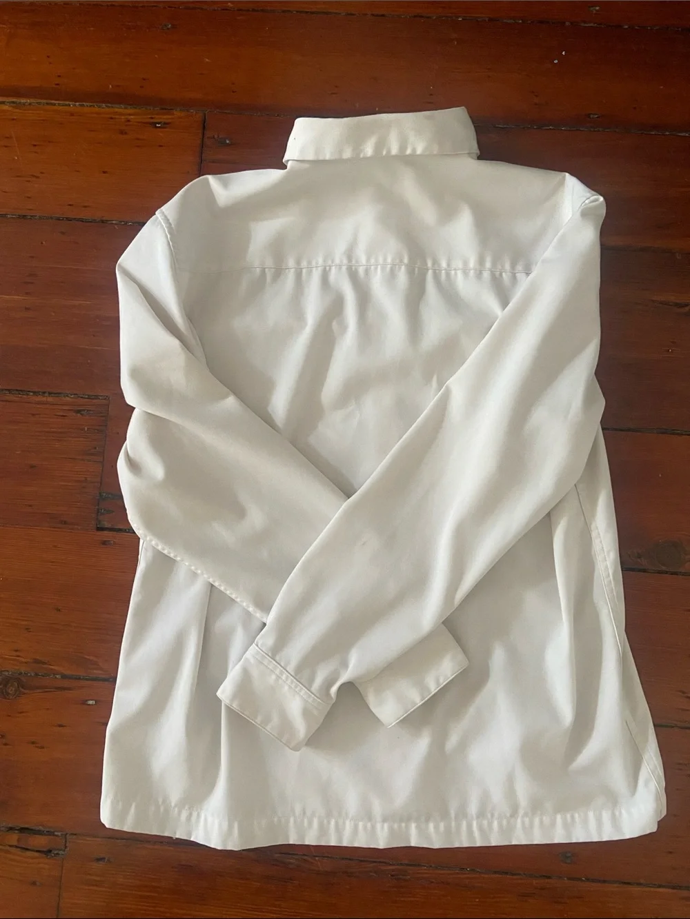 Men's Casual Button-Up Jacket Shirt - White Cream Men’s Med-Large Unbranded